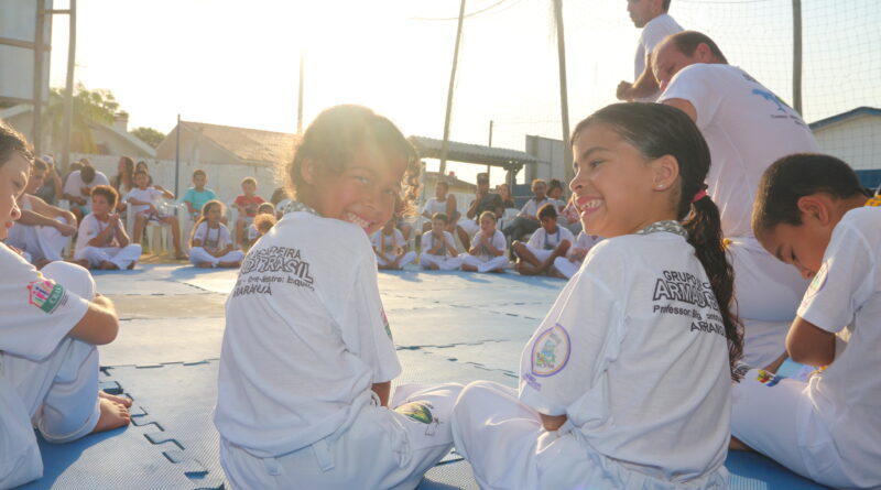 Festa com alegria das crianças